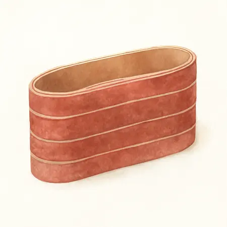 Water color illustrative image of a generic 1/2 in. x 18 in. Sanding Belt Assorted Set, 5 Pack