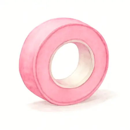 Water color illustrative image of a generic 1/2 in. x 21-2/3 ft. Pink Extra Heavy Water Line PTFE Thread Seal Tape