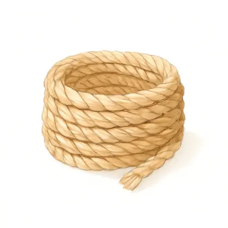 Water color illustrative image of a generic 1/2 in. x 50 ft. Sisal Rope