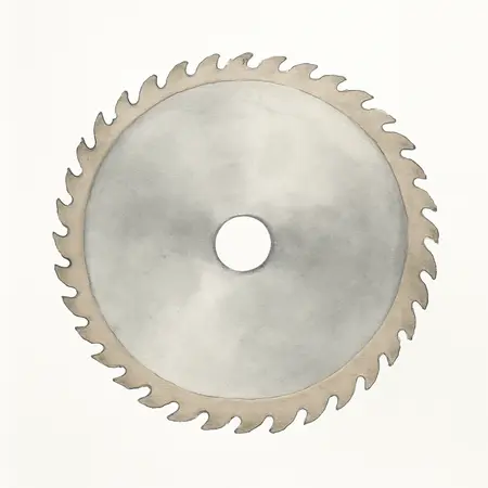 Water color illustrative image of a generic 12 in. 60T Woodworking Full Kerf Circular Saw Blade