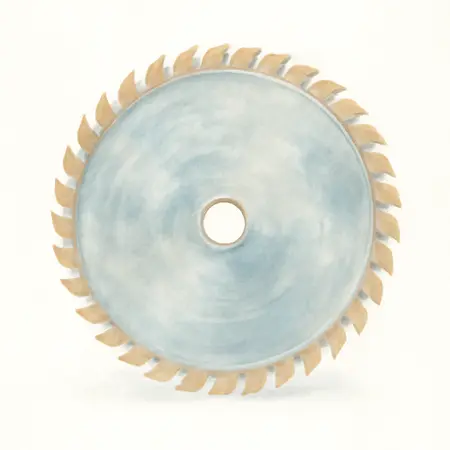 Water color illustrative image of a generic 12 in., 96T Woodworking Miter Saw Blade