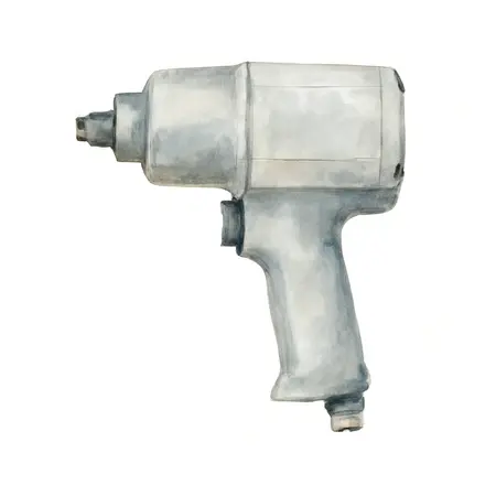 Water color illustrative image of a generic 1/2 in. Composite Air Impact Wrench