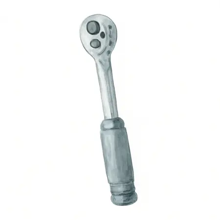 Water color illustrative image of a generic 1/2 in. Drive 50 to 250 ft. lbs. Click Torque Wrench