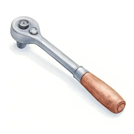 Water color illustrative image of a generic 1/2 in. Drive Extendable Ratchet