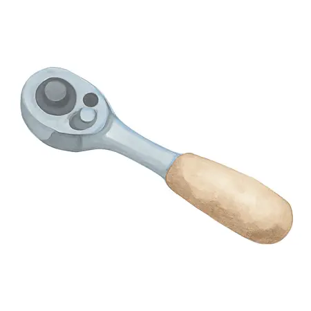 Water color illustrative image of a generic 1/2 in. Drive Low-Profile Sealed-Head Ratchet