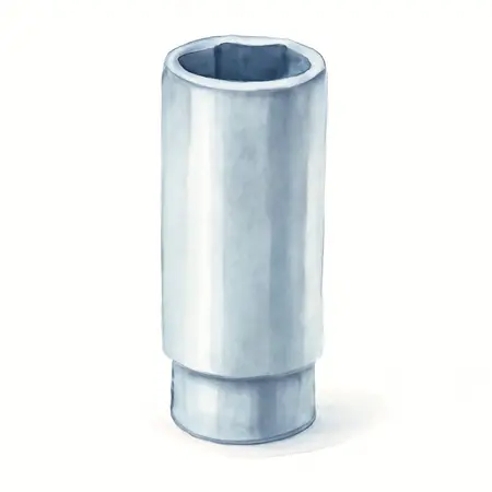 Water color illustrative image of a generic 1/2 in.  Drive Metric Professional Deep Socket, 13 Pc.