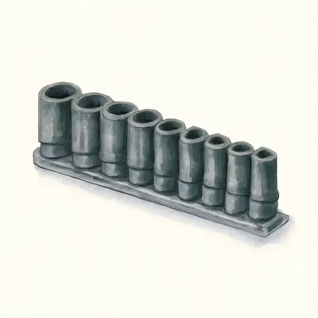 Water color illustrative image of a generic 1/2 in. Drive Metric Professional Impact Socket Set, 14-Piece