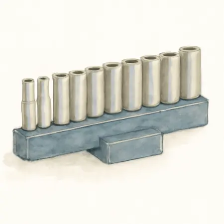 Water color illustrative image of a generic 1/2 in. Drive SAE Magnetic Socket Holder