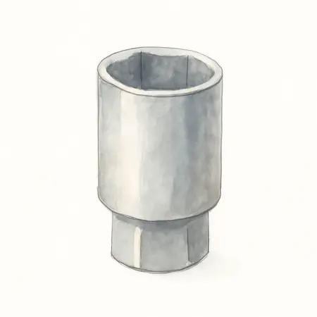 Water color illustrative image of a generic 1/2 in. Drive SAE Professional Shallow Socket Set, 13 Piece