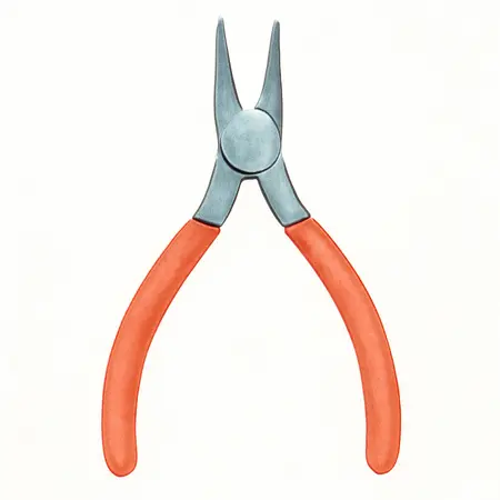 Water color illustrative image of a generic 12 in. External Straight Snap Ring Pliers