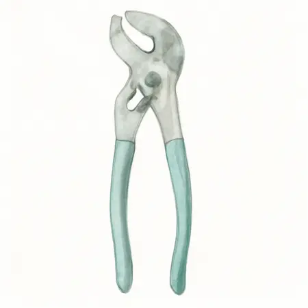 Water color illustrative image of a generic 12 in. S-Jaw Quick-Adjust Pliers Wrench