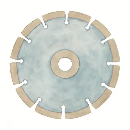 Water color illustrative image of a generic 12 in. Segmented Rim Diamond Blade