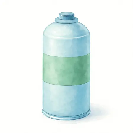 Water color illustrative image of a generic 12 oz. R134a Refrigerant