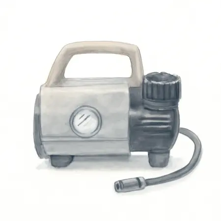 Water color illustrative image of a generic PITTSBURGH 12V 150 PSI Compact Air Compressor