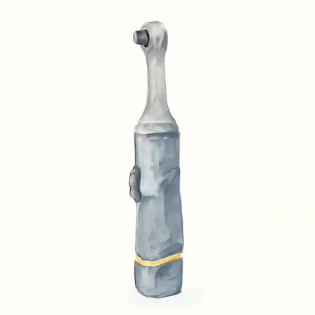 Water color illustrative image of a generic 12V Cordless 1/4 in. Extended Reach Ratchet - Tool Only