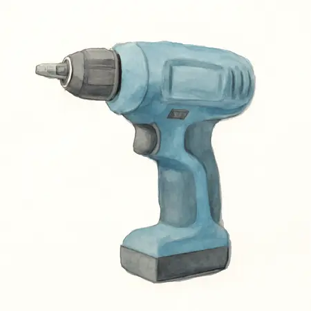 Water color illustrative image of a generic 12V Cordless 1/4 in. Hex Compact Screwdriver - Tool Only