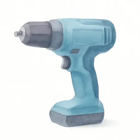 Water color illustrative image of a generic 12V Cordless 3/8 in. Compact Drill/Driver - Tool Only