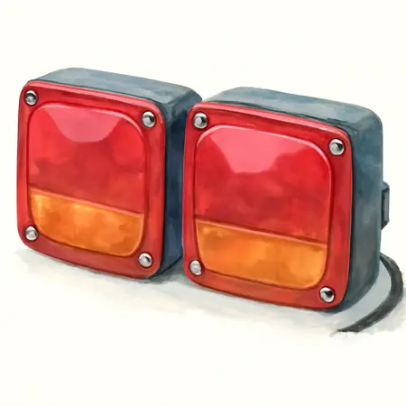 Water color illustrative image of a generic 12v Submersible Trailer Lights, 2 Pc.