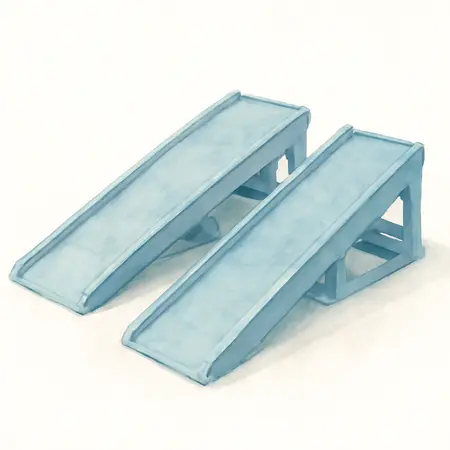 Water color illustrative image of a generic PITTSBURGH 13,000 lb. GVWR Capacity Portable Vehicle Ramp Set