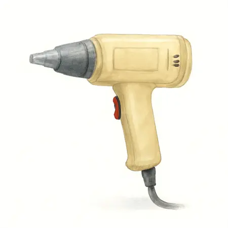 Water color illustrative image of a generic CHICAGO ELECTRIC 1300 Watt Plastic Welding Kit with Air Motor and Temperature Adjustment