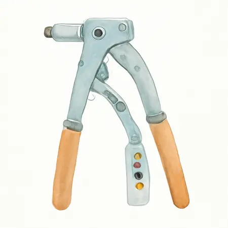 Water color illustrative image of a generic 13 In. Heavy Duty Professional Hand Riveter