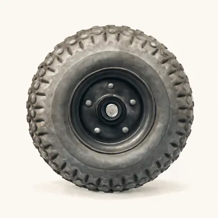 Water color illustrative image of a generic 13 in. Pneumatic Tire with Black Hub