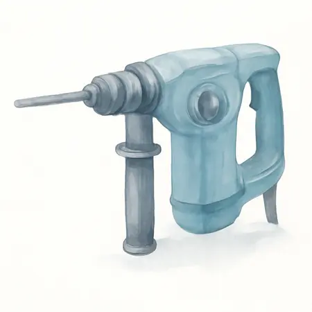 Water color illustrative image of a generic 14 Amp 1-7/8 in. SDS Max-Type Variable Speed Rotary Hammer