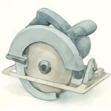 Water color illustrative image of a generic 14 Amp, 7-1/4 in. Circular Saw