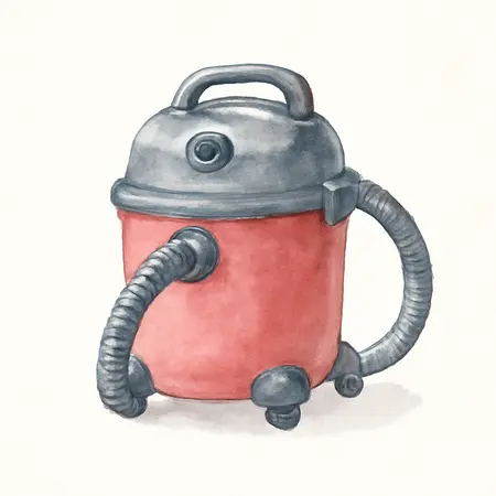Water color illustrative image of a generic 14 Gallon  Wet/Dry Vacuum