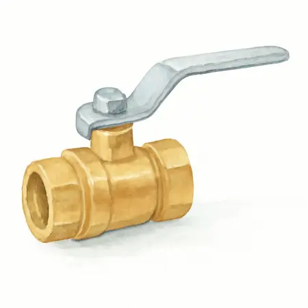 Water color illustrative image of a generic 1/4 In Full Port Ball Valve