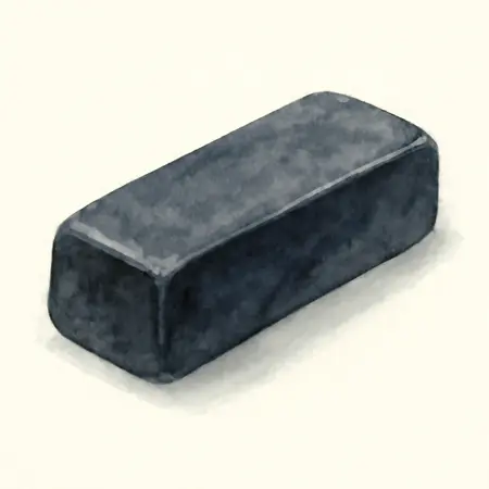 Water color illustrative image of a generic 0.25 lb. Black Polishing Compound