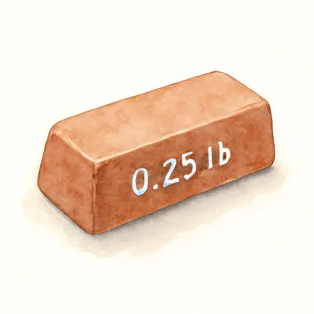 Water color illustrative image of a generic 0.25 lb. Brown Polishing Compound