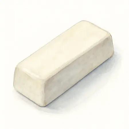 Water color illustrative image of a generic 0.25 lb. White Polishing Compound