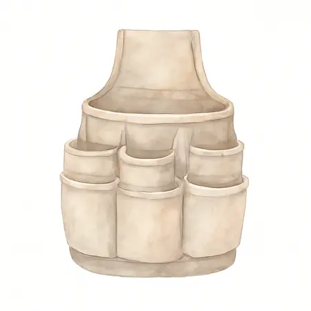 Water color illustrative image of a generic 14 Pocket Electricians Pouch