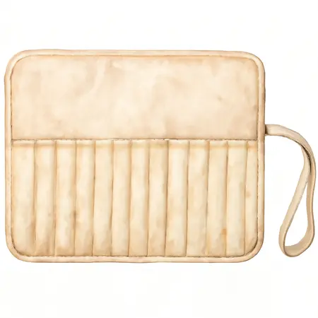 Water color illustrative image of a generic 14 Pocket Tool Roll