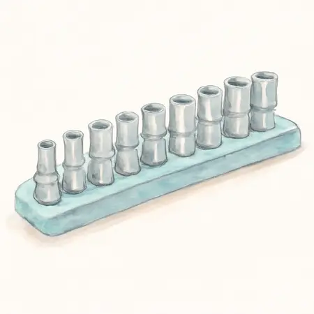 Water color illustrative image of a generic U.S. GENERAL 1/4 in., 3/8 in., 1/2 in. Multiple Rail Socket Tray - SAE