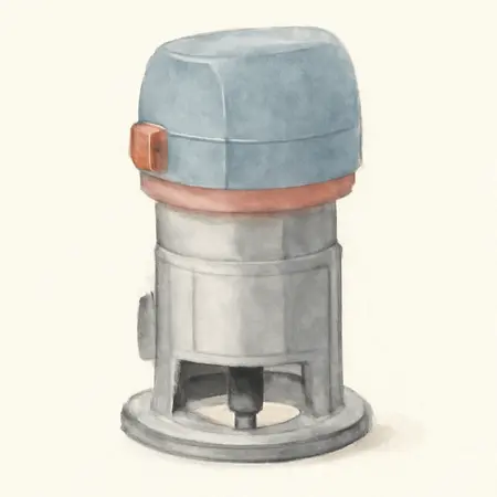 Water color illustrative image of a generic 2.4 Amp Trim Router