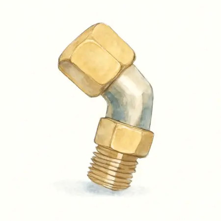 Water color illustrative image of a generic 1/4 in. Air Hose Swivel Connector