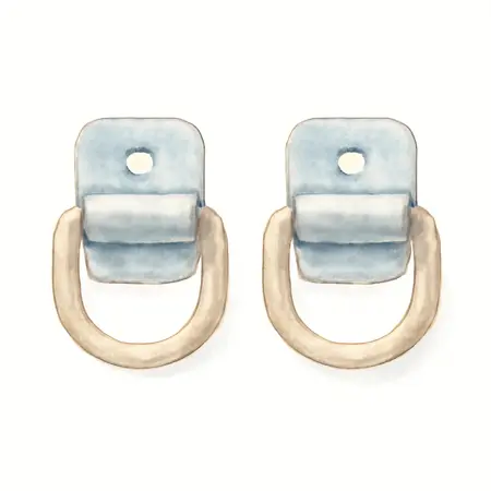 Water color illustrative image of a generic 1/4 in. Cargo D-Ring Anchor, 2 Pack