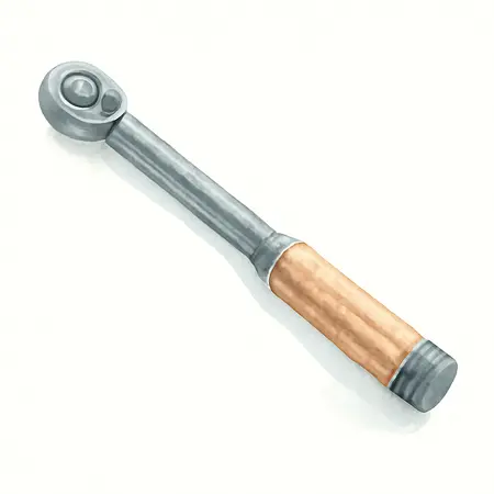 Water color illustrative image of a generic 1/4 in. Drive 20-200 in. lb. Click Torque Wrench