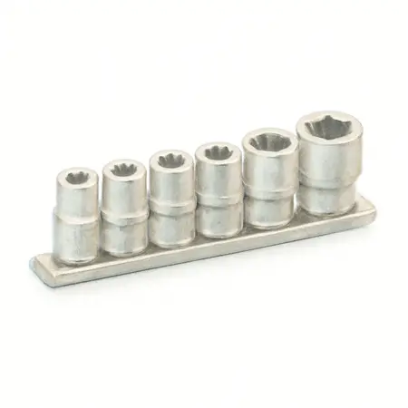 Water color illustrative image of a generic 1/4 in. Drive E-TORX Socket Set, 6 Piece