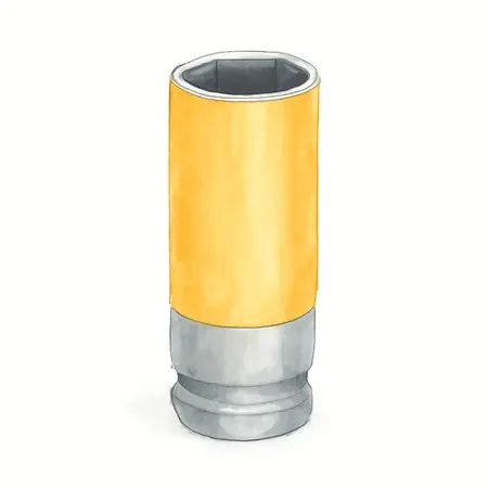 Water color illustrative image of a generic 1/4 in. Drive Metric High Visibility Deep Socket, 10 Piece