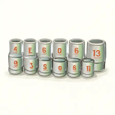 Water color illustrative image of a generic 1/4 in. Drive SAE Chrome Socket Set, 10 Pc.