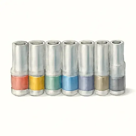 Water color illustrative image of a generic 1/4 in. Drive SAE Color Coded Deep Socket Set, 10 Piece