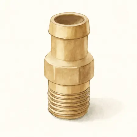Water color illustrative image of a generic 1/4 in. Female Brass Industrial Plug