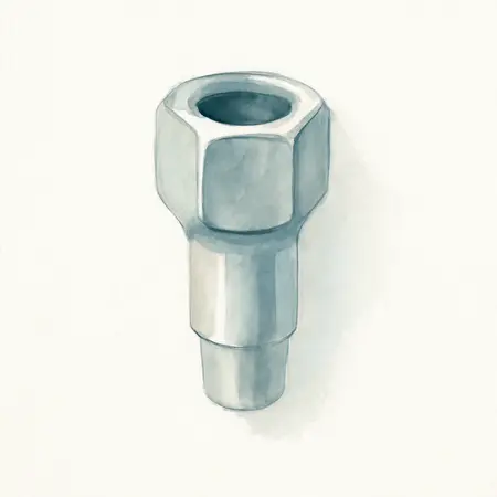 Water color illustrative image of a generic 1/4 in. Female Steel Automotive Plug