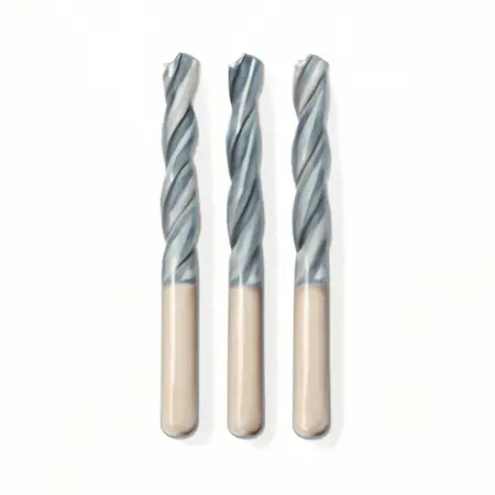 Water color illustrative image of a generic 1/4 in. High Speed Steel Spiral Cut Bits, 3 Pack