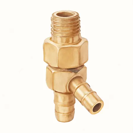 Water color illustrative image of a generic 1/4 in. Male Industrial Swivel Plug