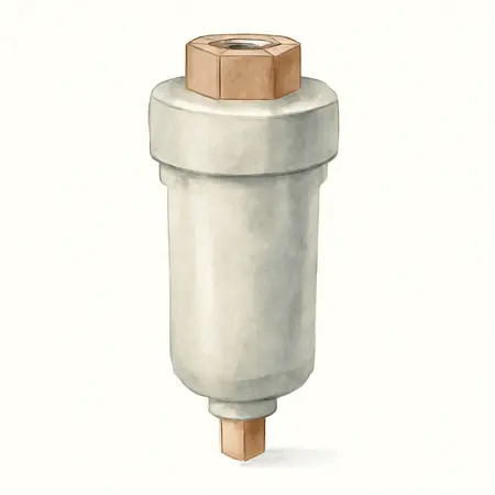 Water color illustrative image of a generic 1/4 in. NPT(F) Mini Filter