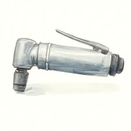 Water color illustrative image of a generic Pneumatic 1/4 in. Professional Mini Angle Die Grinder